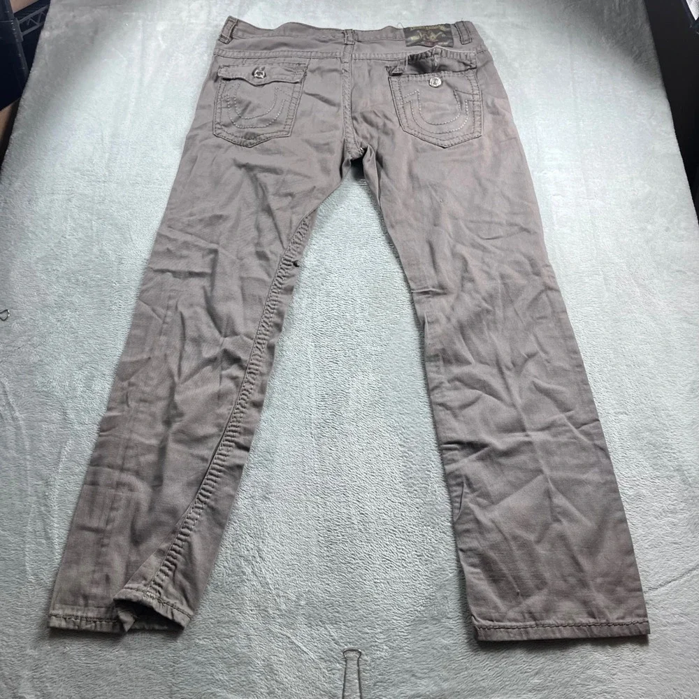 True‎ Religion Joey Super T Mens Gray Twill Pants Made in USA Size 42 13107